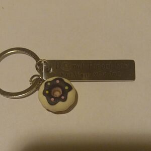 Donut Keychain with Inspirational Tag NEW